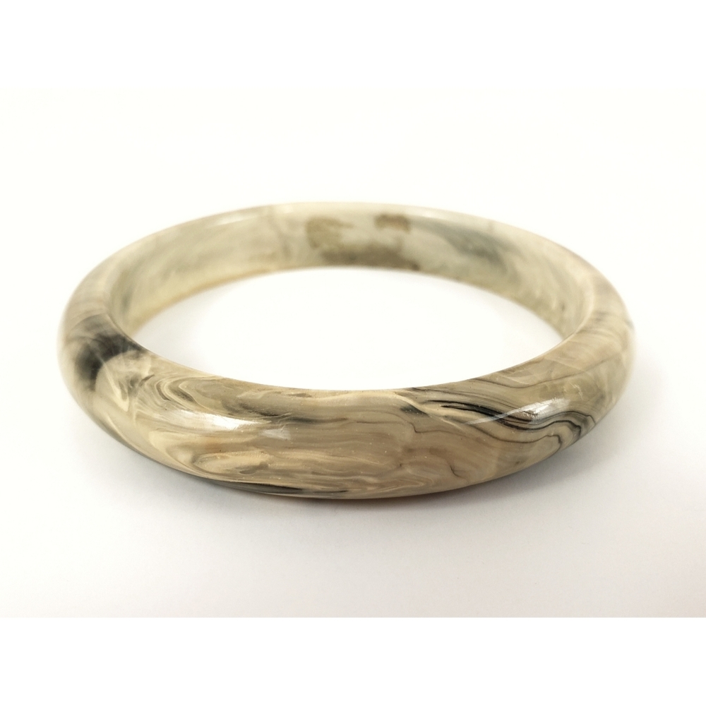 Earthy Tone Marbled Bangle Bracelet